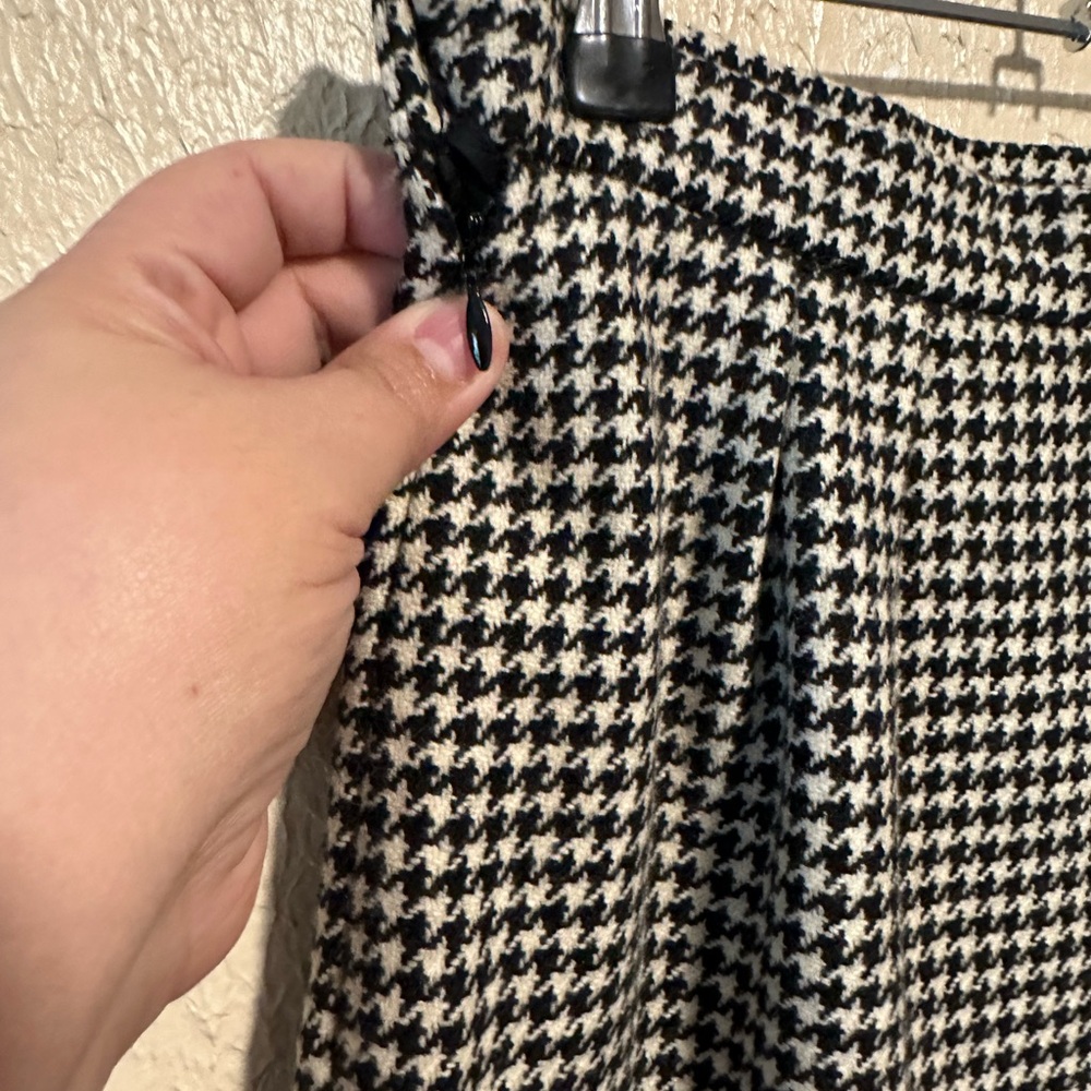 Vintage Rare Pierre Balmain‎ MIDI Houndstooth Wool Skirt Size 10 - Picture 10 of 11